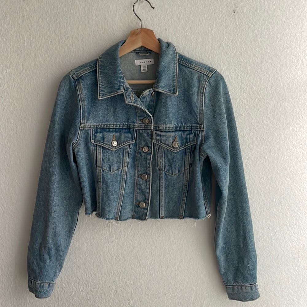 Top shop cropped denim jacket